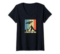 Femme Je Vous AI Dit Que Les extraterrestres sont de Vrais extraterrestres Non identifiés T-Shirt avec Col en V