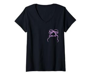 Femme Jean 3 16 versets bibliques Phrase chrétienne Jésus Filles Femmes T-Shirt avec Col en V