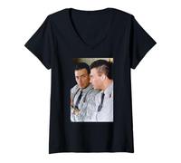 Femme Jean-Claude Van Damme Soldat Universel Bloodsport Acteur T-Shirt avec Col en V