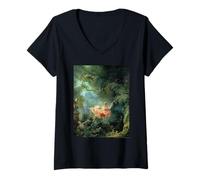 Femme Jean-Honore Fragonard The Swing T-Shirt avec Col en V