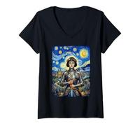 Femme Jeanne d'arc Jeanne d'arc T-Shirt avec Col en V