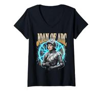 Femme Jeanne d'arc Jeanne d'arc T-Shirt avec Col en V