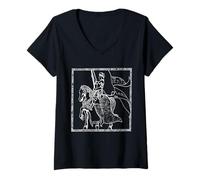 Femme Jeanne d'arc T-Shirt Histoire Christianisme Féminisme Tee T-Shirt avec Col en V