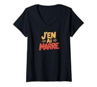Femme J'en ai marre T-Shirt avec Col en V