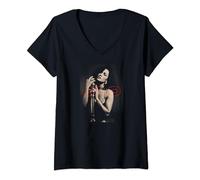 Femme Jennifer Lopez Bed Post T-Shirt avec Col en V