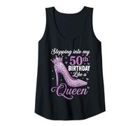 Femme J'Entre dans Mon 50ème Anniversaire comme Une Reine 50 Ans Débardeur
