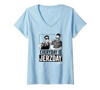Femme Jersey Shore: Family Vacation Everyday is Jerzday Pauly TV T-Shirt avec Col en V