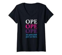 Femme J'espère Juste Passer Devant toi, Dit Midwest T-Shirt avec Col en V