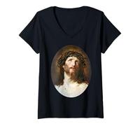 Femme Jésus Christ couronné d'épines Peinture Guido Reni 1622 T-Shirt avec Col en V