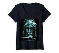 Femme Jésus-Christ Linceul de Turin Ancien T-Shirt avec Col en V