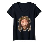 Femme Jésus Christ Man of Sorrows Aelbert Bouts Peinture 1505 T-Shirt avec Col en V