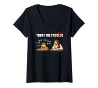 Femme Jésus-Christ Retour à l'école Faites Confiance au Seigneur T-Shirt avec Col en V