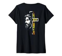 Femme Jésus Cross, Dieu bénisse la foi biblique, je ne peux pas mais je connais un gars T-Shirt avec Col en V