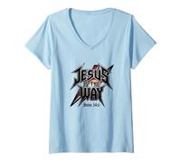 Femme Jésus Est Le Chemin Jean 14:6 T-Shirt avec Col en V