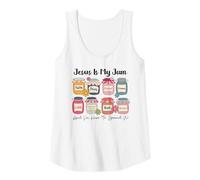 Femme Jesus is My Jam Faith Pray Blessed Hope Love Christian Citation Débardeur