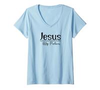 Femme Jésus, ma Part T-Shirt avec Col en V