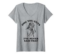 Femme Jesus OMG You Guys I've Never Said That T-Shirt avec Col en V