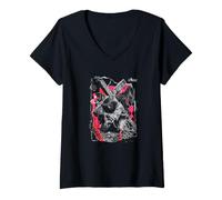 Femme Jésus Portant la Croix du Vendredi Saint chrétien T-Shirt avec Col en V