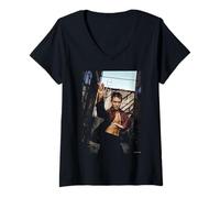 Femme Jet Li The One Cradle 2 The Grave Martial Art Michael Grecco T-Shirt avec Col en V