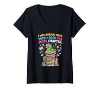 Femme J'étais Normal Une Fois, Puis J'Ai lu Un chapitre de Plus | Bookworm T-Shirt avec Col en V