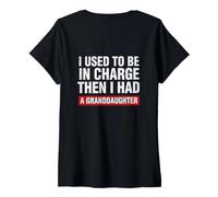 Femme J'étais Responsable, Puis J'Ai EU Une Petite-Fille T-Shirt avec Col en V