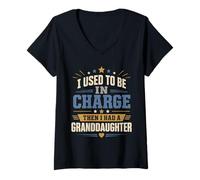 Femme J'étais Responsable, Puis J'Ai EU Une Petite-Fille T-Shirt avec Col en V