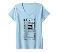 Femme Jeu d'arcade Never Forget Classics Retro 80's Video Gamer T-Shirt avec Col en V