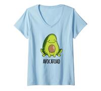 Femme Jeu de Mots Avoca-Toad Funny Avocat T-Shirt avec Col en V