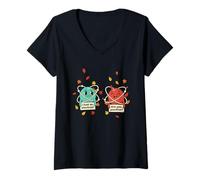 Femme Jeu de Mots I Lost an Electron are You Positive Science Automne Saison T-Shirt avec Col en V