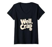Femme Jeu de société Dice Well, Crap T-Shirt avec Col en V