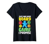 Femme Jeu de société - Just One More - Jeu de société I Promise T-Shirt avec Col en V
