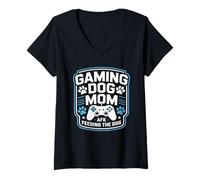 Femme Jeu pour Chien Maman AFK Nourrir Le Chien drôle T-Shirt avec Col en V