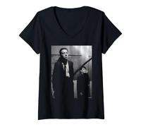Femme Jim Kerr Charlie Burchill Simple Minds par David Corio T-Shirt avec Col en V