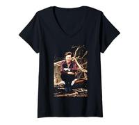 Femme Jim Kerr Simple Minds Once Upon A Time par Virginia Turbett T-Shirt avec Col en V