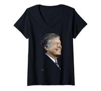 Femme Jimmy Carter US President Governor par Michael Grecco T-Shirt avec Col en V