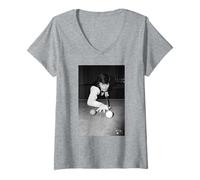 Femme Jimmy White Snooker UK Championship Winner en 1980 T-Shirt avec Col en V