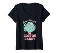 Femme Jirai Kei Landmine Kei Yami Kawaii Gothique Lolita Toxique Mignon T-Shirt avec Col en V