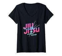 Femme Jiu Jitsu Ancient Power T-Shirt avec Col en V