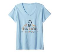 Femme JMT Goat Vêtements de randonnée Greatest of All Trails Hiker Design T-Shirt avec Col en V