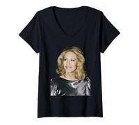 Femme Joan Kennedy Pianiste Classique Auteur par Michael Grecco T-Shirt avec Col en V