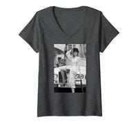 Femme Joanna Lumley de Absolutely Fabulous The New Avengers 1976 T-Shirt avec Col en V