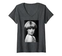 Femme Joanna Lumley est Une Actrice Absolument Fabuleuse de The New Avengers T-Shirt avec Col en V
