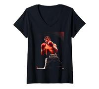 Femme Joe Calzaghe Champion de Boxe Poids Moyen 2002 T-Shirt avec Col en V