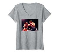 Femme Joe Calzaghe V Miguel Jimenez Champion de Boxe Poids Moyen T-Shirt avec Col en V