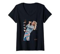 Femme Joe Elliott Def Leppard Lors de l'hommage à Freddie Mercury en 1992 T-Shirt avec Col en V