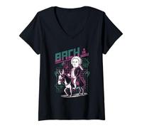 Femme Johann Sebastian Bach in The Saddle, Jeu de Mots de Musique Classique T-Shirt avec Col en V