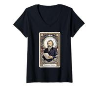 Femme Johannes Brahms Compositeur T-Shirt avec Col en V
