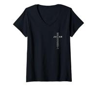 Femme John 3:16 Verse biblique Croix chrétienne sur Le Devant, Dos imprimé T-Shirt avec Col en V