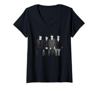 Femme John Lennon Ringo George et Paul McCartney Les Beatles 1963 T-Shirt avec Col en V