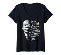 Femme John Lewis Sur l'âme de l'Amérique T-Shirt avec Col en V